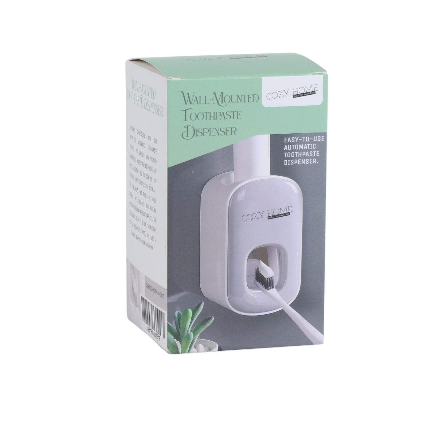Cozy Home Wall-Mounted Toothpaste Dispenser Black 6 pcs per box(Gray)