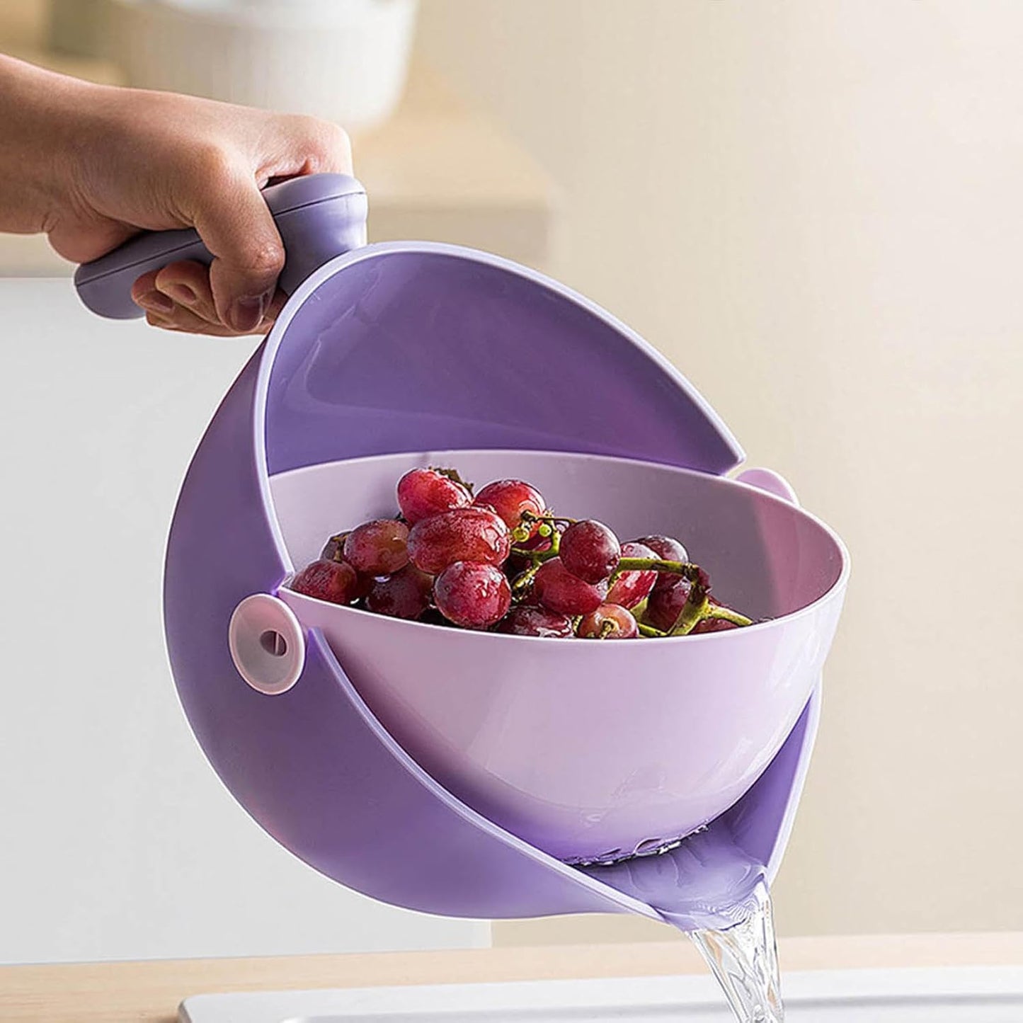 Cozy Home Strainer Bowl (Purple)