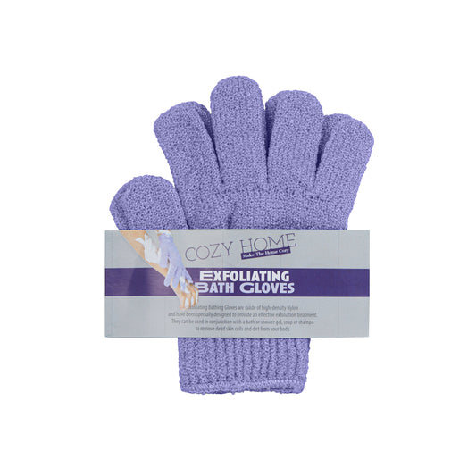Cozy Home Bath Gloves Blue 3 pair 6pcs(Light Purple)
