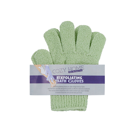 Cozy Home Bath Gloves Blue 3 pair 6pcs(Green)
