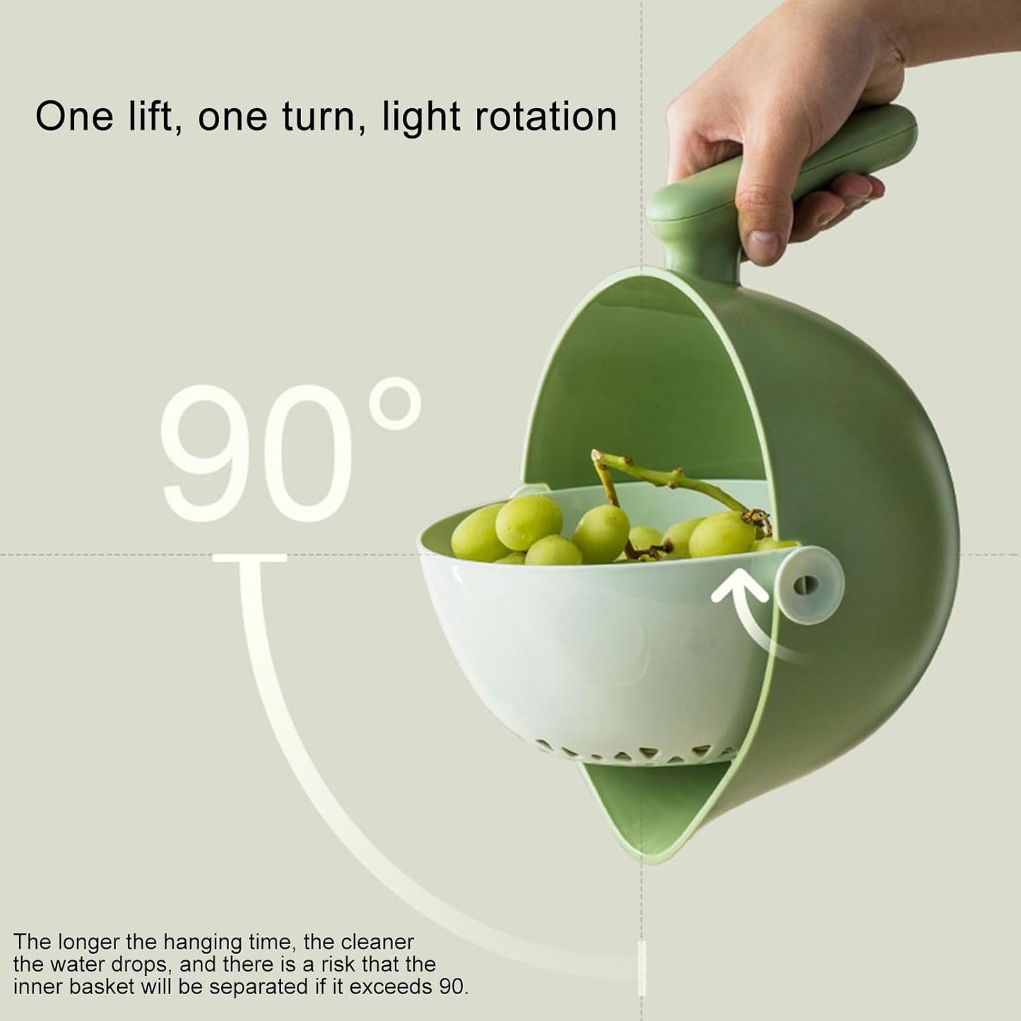 Cozy Home Strainer Bowl (Green)