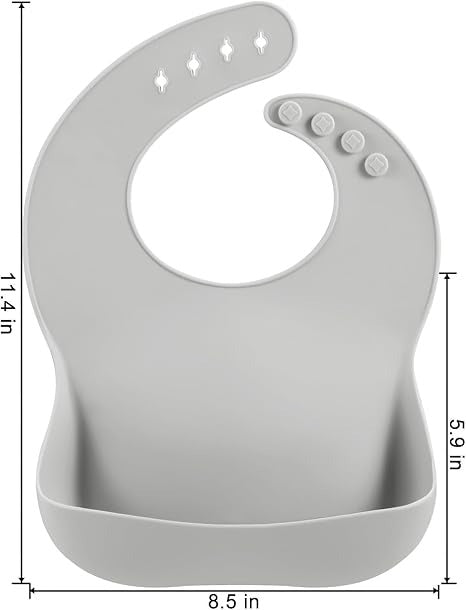 Cozy Home Silicon Bib with open pocket (Maroon)